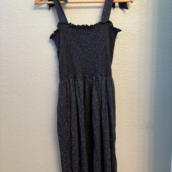 Toad&Co "Gemina" Womens Smocked Bodice Dress WITH POCKETS! Womens Medium - Picture 2 of 4